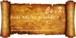 Csókási Kristóf névjegykártya